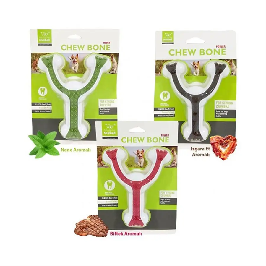 Nunbell Köpek Oyuncağı Aromalı Çatal Kemik Medium 14x14cm