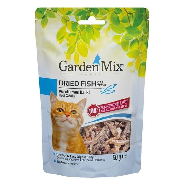 Garden Mix Kurutulmuş Balıklı Kedi Ödülü 60Gr