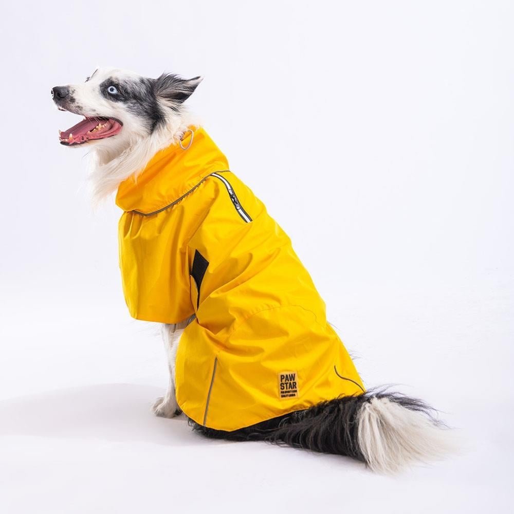 Pawstar Colombia Sarı Su Geçirmez Orta-Büyük Irk Köpek Pratik Yağmurluk S Beden