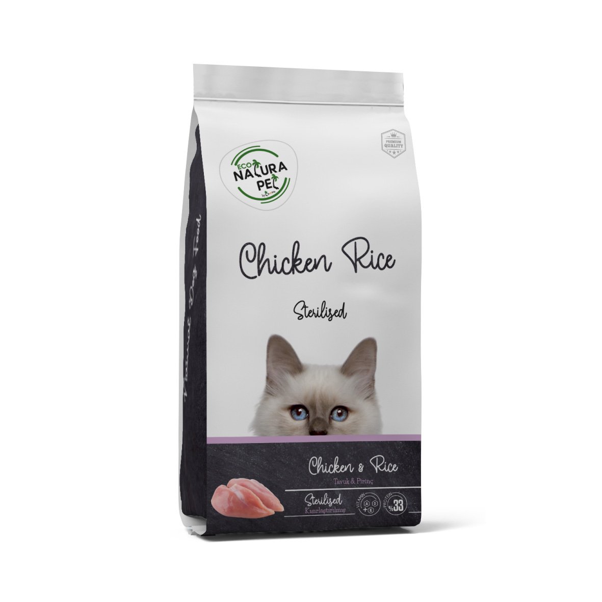 Eco Natura Pet Tavuk & Pirinçli Kısırlaştırılmış Kedi Maması 1,5KG