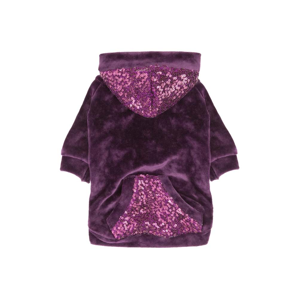 ALM PET CHİC MOR PULLU KADİFE SWEAT LARGE