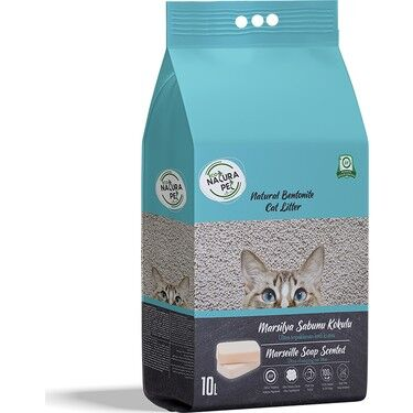 Eco Natura Pet Marsilya Sabun Kokulu Kalın Tane Bentonit Kedi Kumu 10 Lt