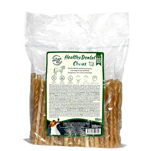 Eco Natura Pet Healty Dental Chews Natural Burgu 13cm 100lü