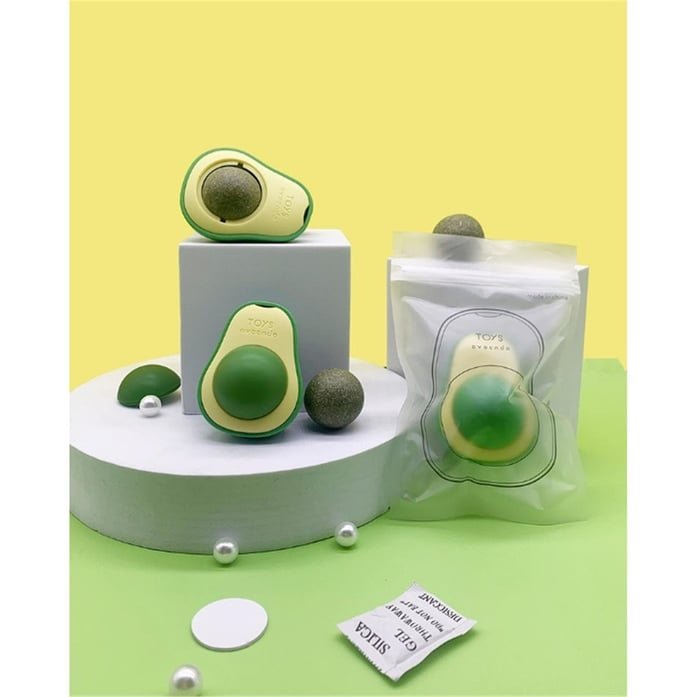 Kedi Yalama Topu Catnip'li İnteraktif Avokado