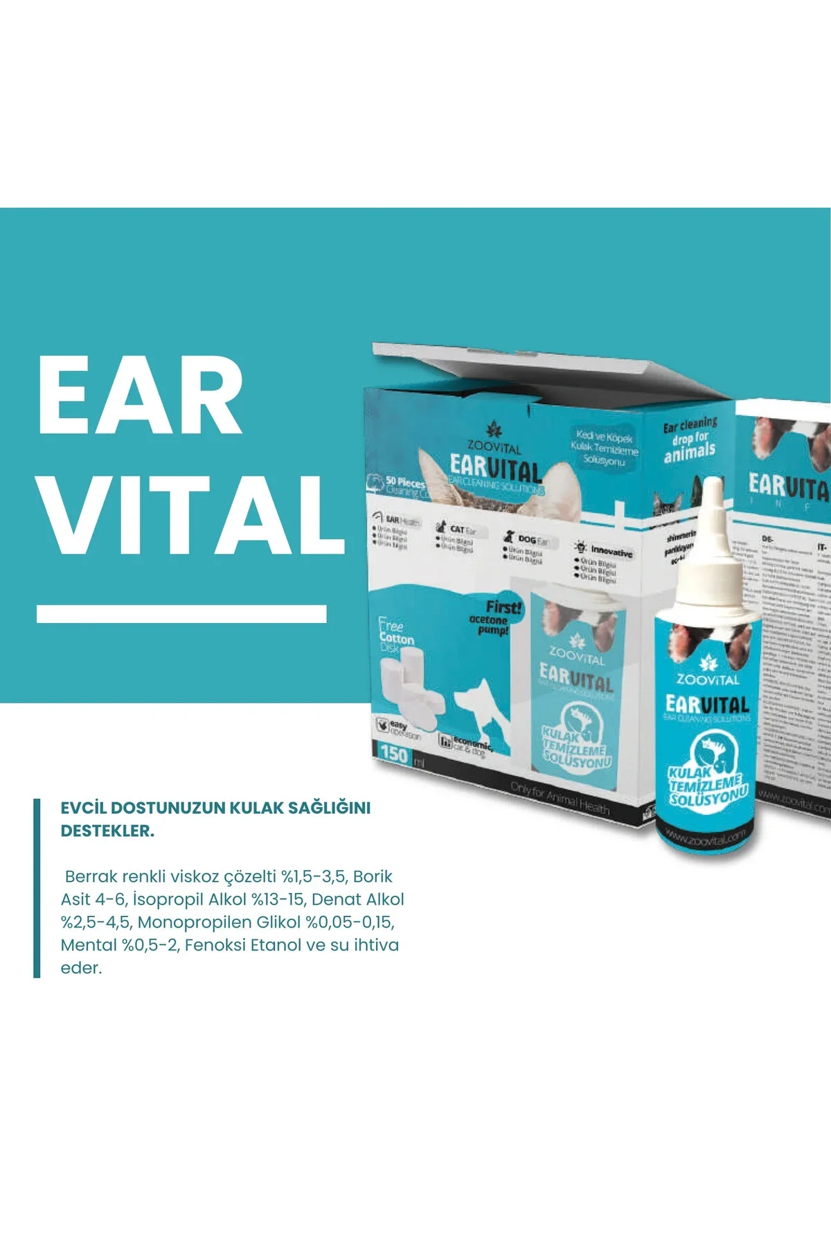 Zoovital Earvital Kulak Solüsyonu 150Ml