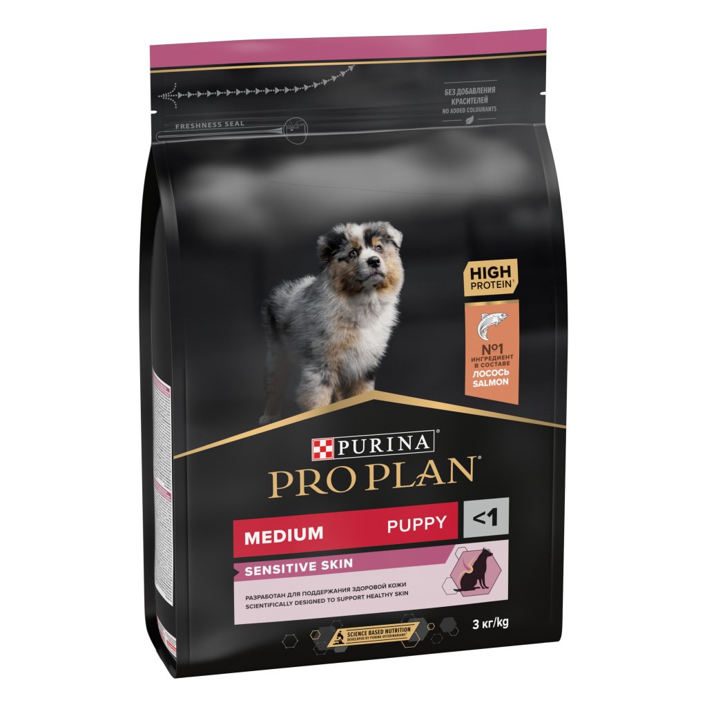Pro Plan Puppy Medium Sensitive Skin Somonlu Orta Irk Yavru Köpek Maması 3kg